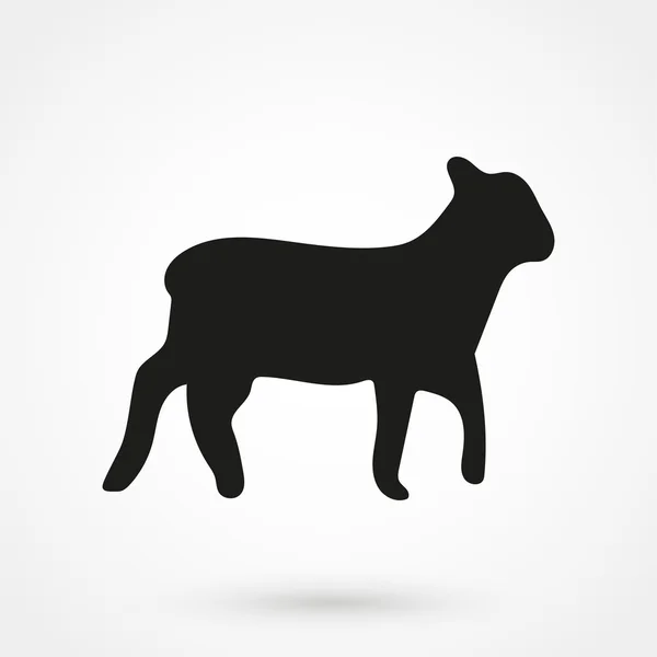 Lamb icon on white background in flat style. Simple vector illustration — Stock Vector