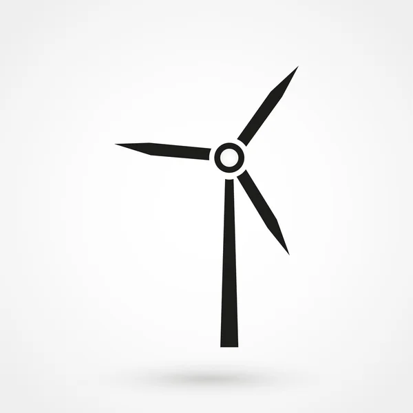 Wind power Icon on white background in flat style. Simple vector — Stock Vector