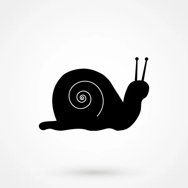 Icône escargot sur fond blanc dans un style plat. Illustration vectorielle simple — Image vectorielle