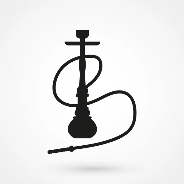düz tarzda beyaz arka plan üzerinde nargile simgesi. Basit vektör çizimi