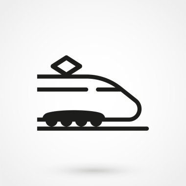 train icon on a white background. simple vector illustration clipart