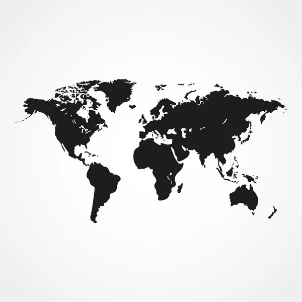 Similar world map on a white background. simple vector illustration — Stock Vector