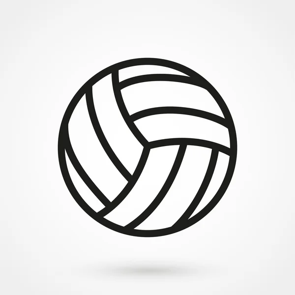 Volleyball-Ikone auf weißem Hintergrund. einfache Vektorillustration — Stockvektor