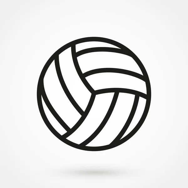 Voleybol topu simgesi beyaz bir arka plan. basit vektör çizim