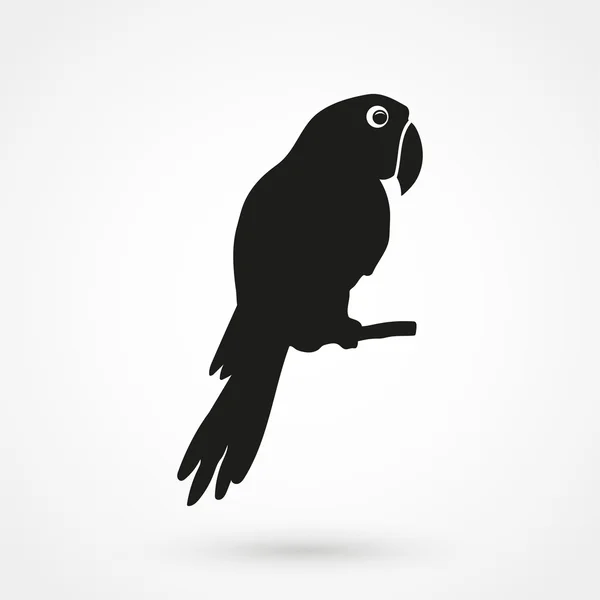 Ícone de papagaio em um fundo branco. ilustração vetorial simples — Vetor de Stock