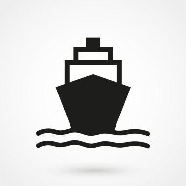 Beyaz bir arka plan üstünde gemi kutsal kişilerin resmi. basit vektör çizim