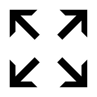 Ok simgesi her yönden kesişiyor