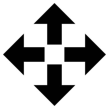 Çapraz ok simgesi yön simgesi hareket göstergesi