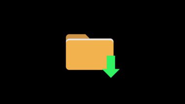 Parlayan Yeşil Ok ile Dosya İndirme Bildirimi