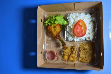 box of chicken with rice