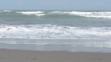 köpüklü deniz kıyısı