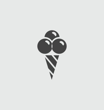 Dondurma, illüstrasyon simge.