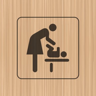 Toilet WC door/wall plate. clipart