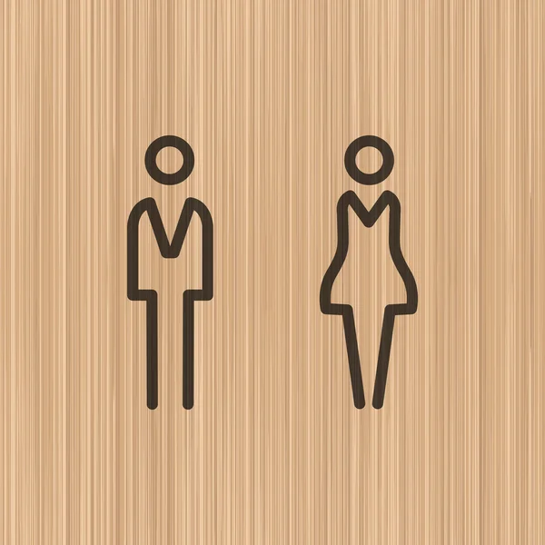Toalett Wc dörr eller vägg tallrik. — Stock vektor