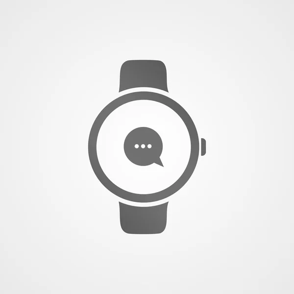 Reloj inteligente con icono de aplicación en pantalla . — Vector de stock