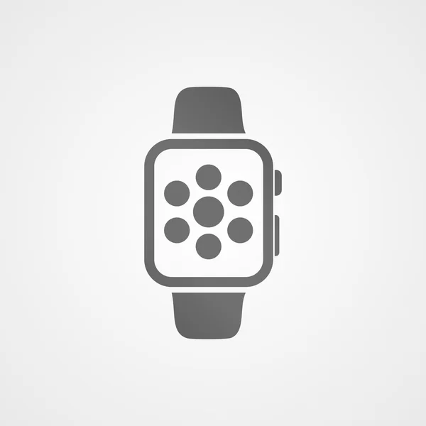 Έξυπνο ρολόι με το εικονίδιο της εφαρμογής στην οθόνη. — Διανυσματικό Αρχείο