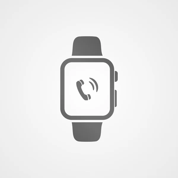 Elegantní hodinky s ikonou aplikace na obrazovce. — Stockový vektor