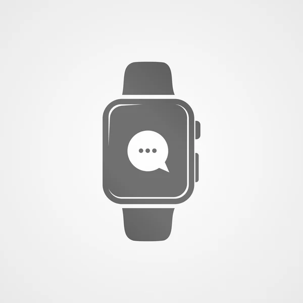 Elegantní hodinky s ikonou aplikace na obrazovce. — Stockový vektor