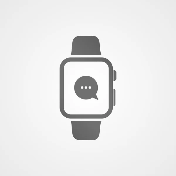 Montre intelligente avec icône d'application à l'écran . — Image vectorielle