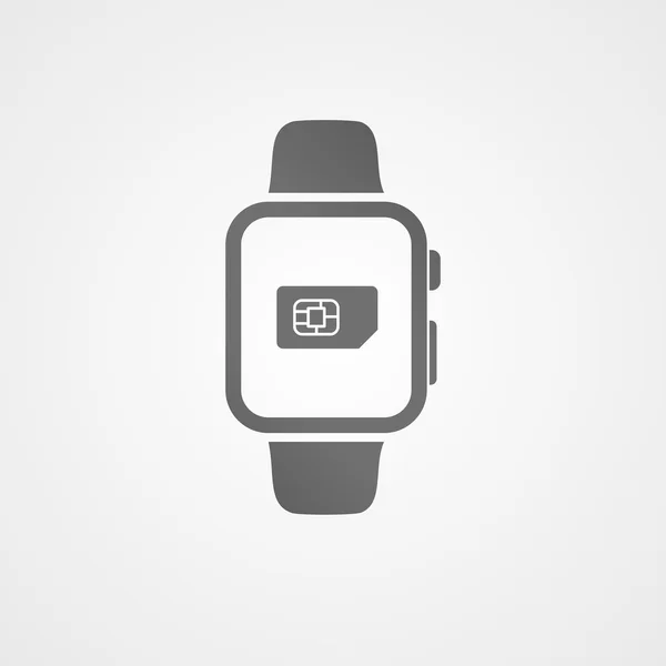 Montre intelligente avec icône d'application à l'écran . — Image vectorielle