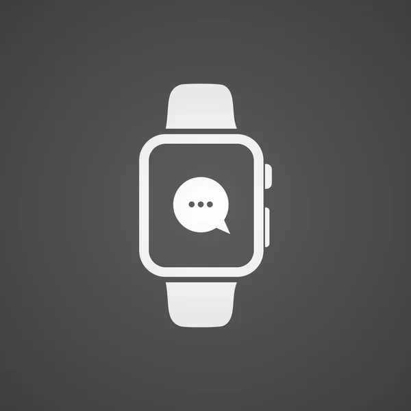 Montre intelligente avec icône d'application à l'écran . — Image vectorielle