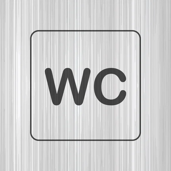 WC WC Tür Wandteller. — Stockvektor