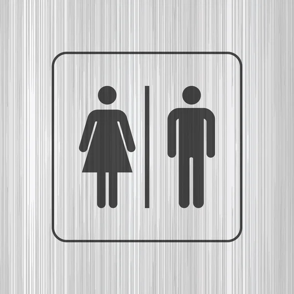 WC WC Tür Wandteller. — Stockvektor