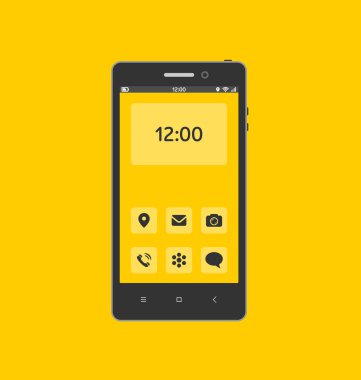Gerekli uygulama simgeleri ekranda ile Smartphone.