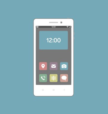 Gerekli uygulama simgeleri ekranda ile Smartphone.