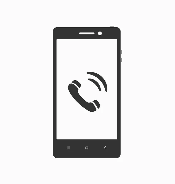 Smartphone con icona dell'applicazione sullo schermo . — Vettoriale Stock