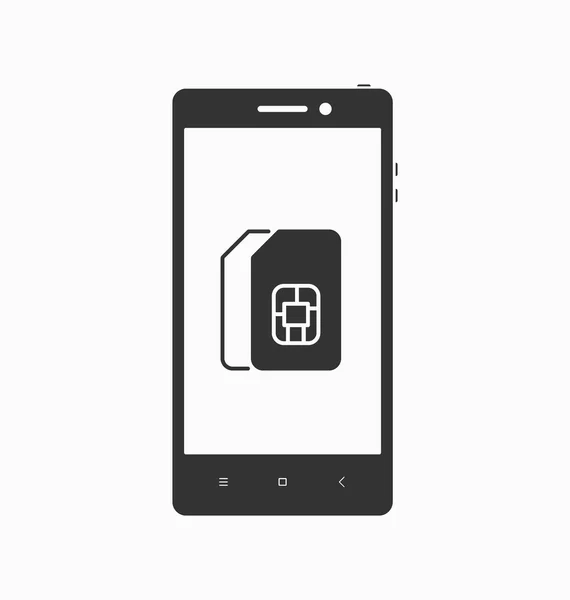 Smartphone con icona dell'applicazione sullo schermo . — Vettoriale Stock