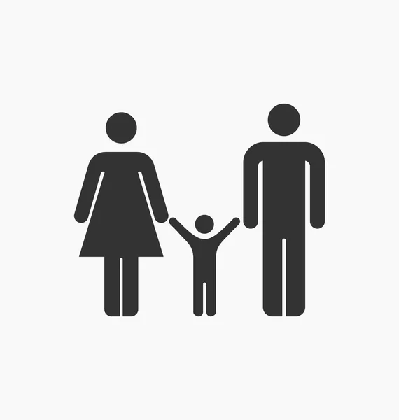 Ikona dla rodzin z dziećmi — Wektor stockowy