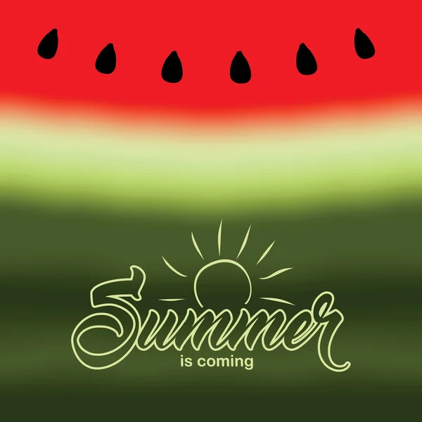 Vector summer background. Hello Summer vector lettering text. — Stock Vector