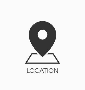 Konumu simge vektör işareti