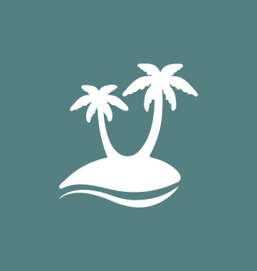 Palmiye ağacı simgesi vektörü