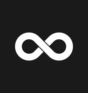 Sonsuzluk simgesi simgeleri illüstrasyon vektör. Sınırsız, sınırsız 