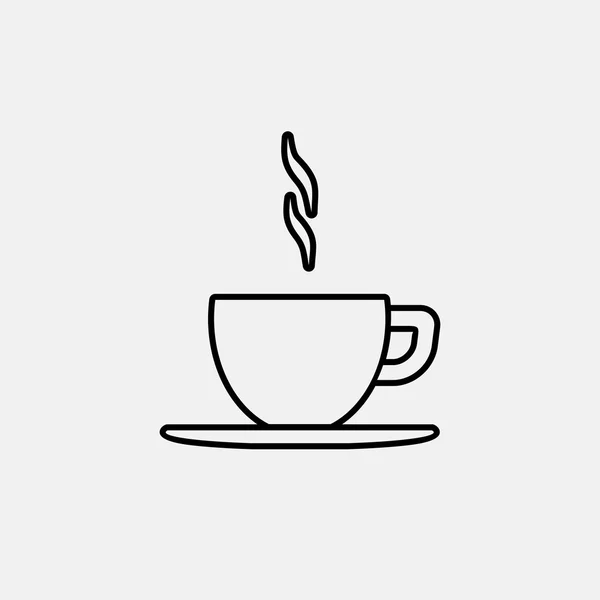Tasse à café vecteur icône plate — Image vectorielle
