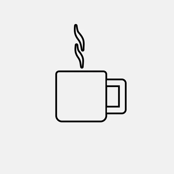 Copo de café vetor plana ícone — Vetor de Stock