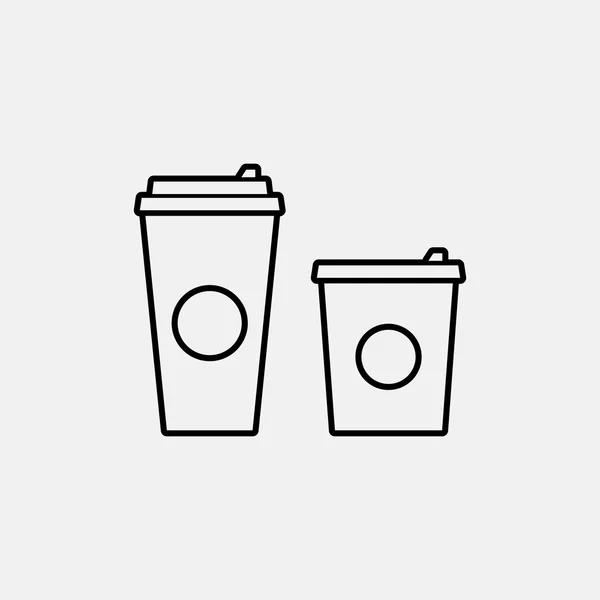 Taza de café vector icono plano — Vector de stock