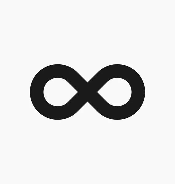 Infinity symbool iconen vector illustratie. Ongelimiteerd, grenzeloos — Stockvector