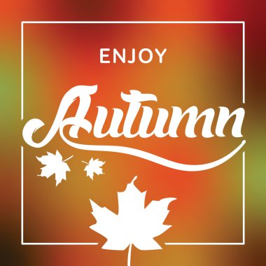 Sonbahar sezonu tebrik vektör afiş / poster