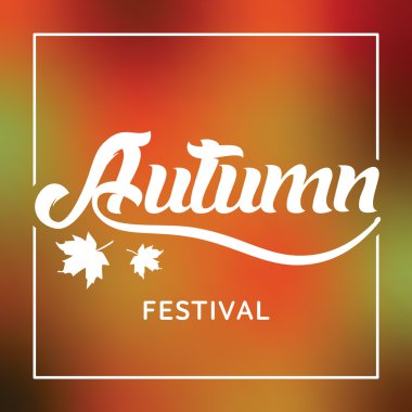 Sonbahar sezonu tebrik vektör afiş / poster