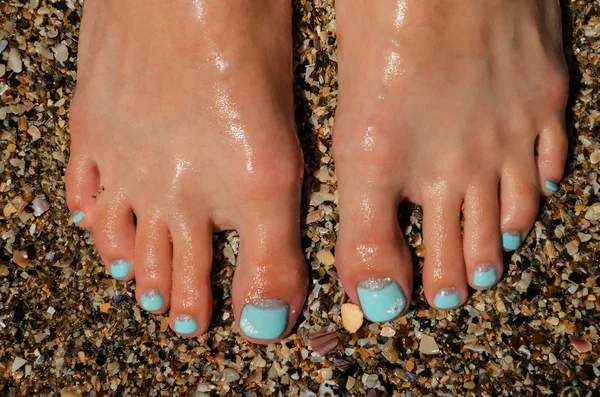 Women beautiful pedicure — Stock Photo, Image