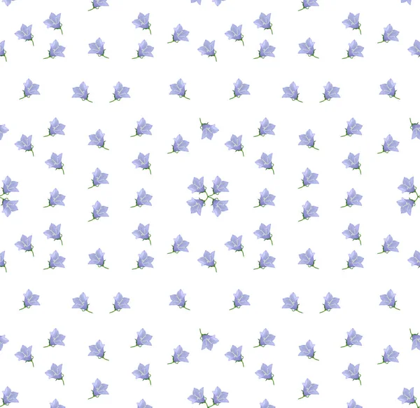 百合の花の鐘白い背景に隔離特許シームレス — ストック写真