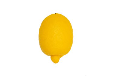 lemon yellow, one fruit isolated on white background