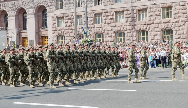 2021 Ukraina Kijowska Parada Wojskowa Dnia Rocznicy Niepodległości Ukrainy — Zdjęcie stockowe