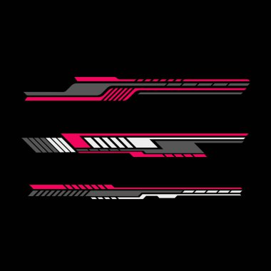 Araba ambalajlama şablon tasarımı. Yarış arabası çıkartmaları.