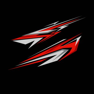 Araba ambalajlama şablon tasarımı. Yarış arabası çıkartmaları.