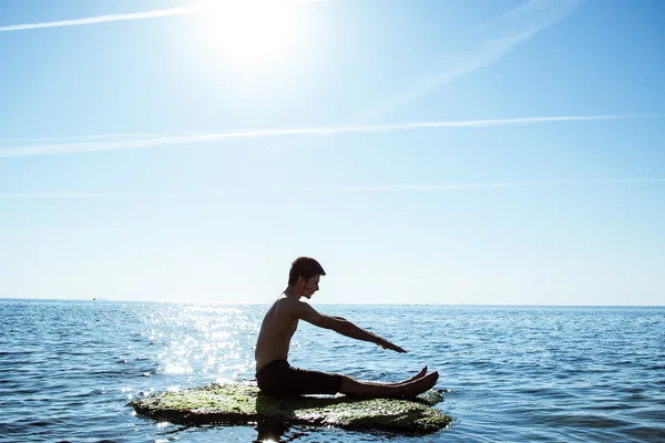 Morgen Übung Meer Hintergrund — Stockfoto