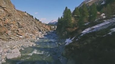 Avusturyalı bir vadide güzel nehir